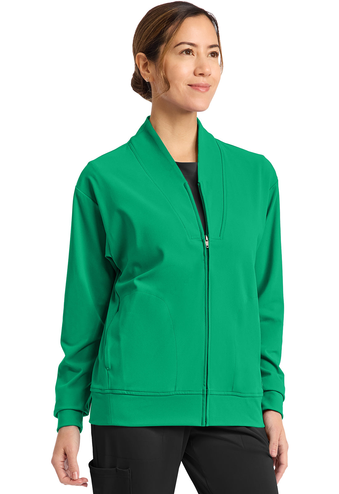 Achieve CK353 Women's Zip-Up Warm-Up Jacket Green Apple