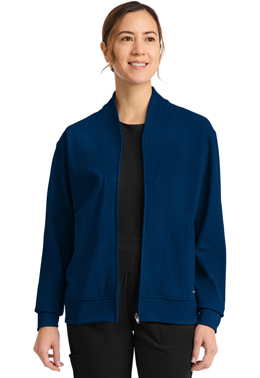 Achieve CK353 Women's Zip Up Warm Up Jacket Navy Image 1