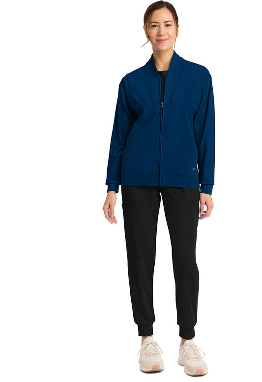 Achieve CK353 Women's Zip Up Warm Up Jacket Navy Image 2