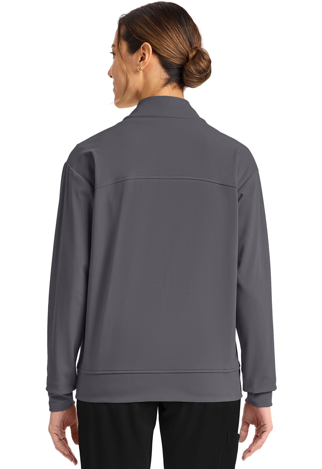 Achieve CK353 Women's Zip Up Warm Up Jacket Pewter Image 4