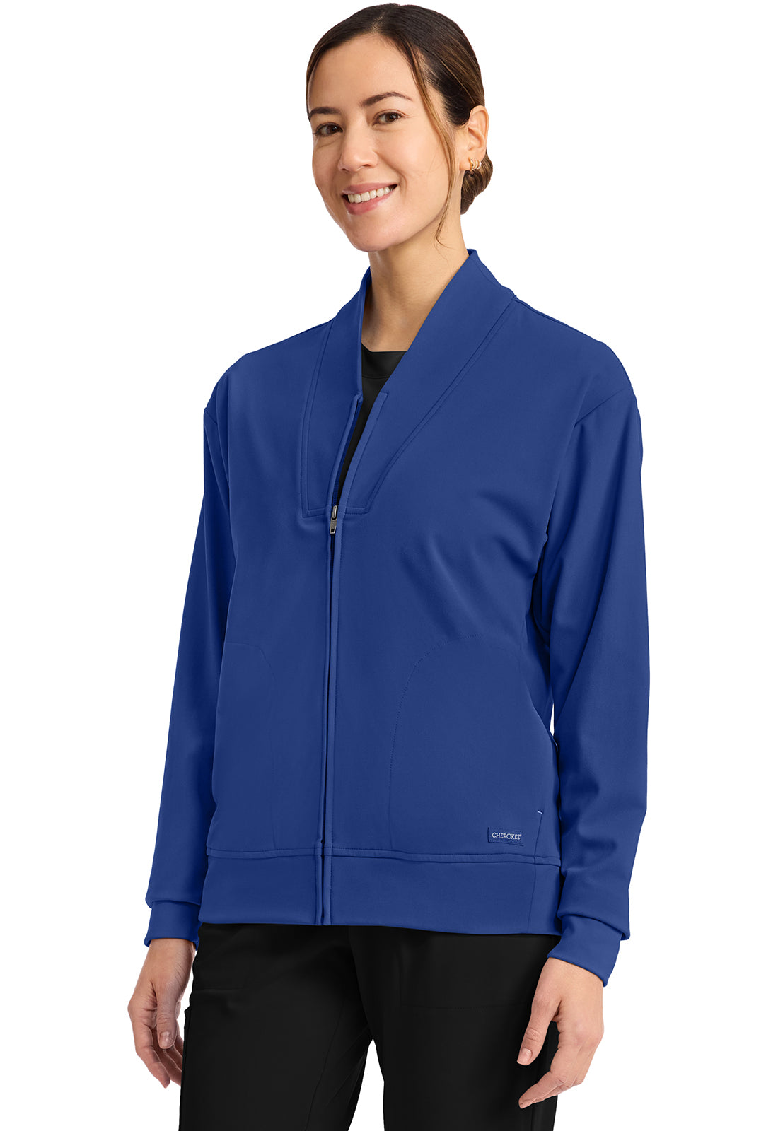 Achieve CK353 Women's Zip Up Warm Up Jacket Royal Image 3