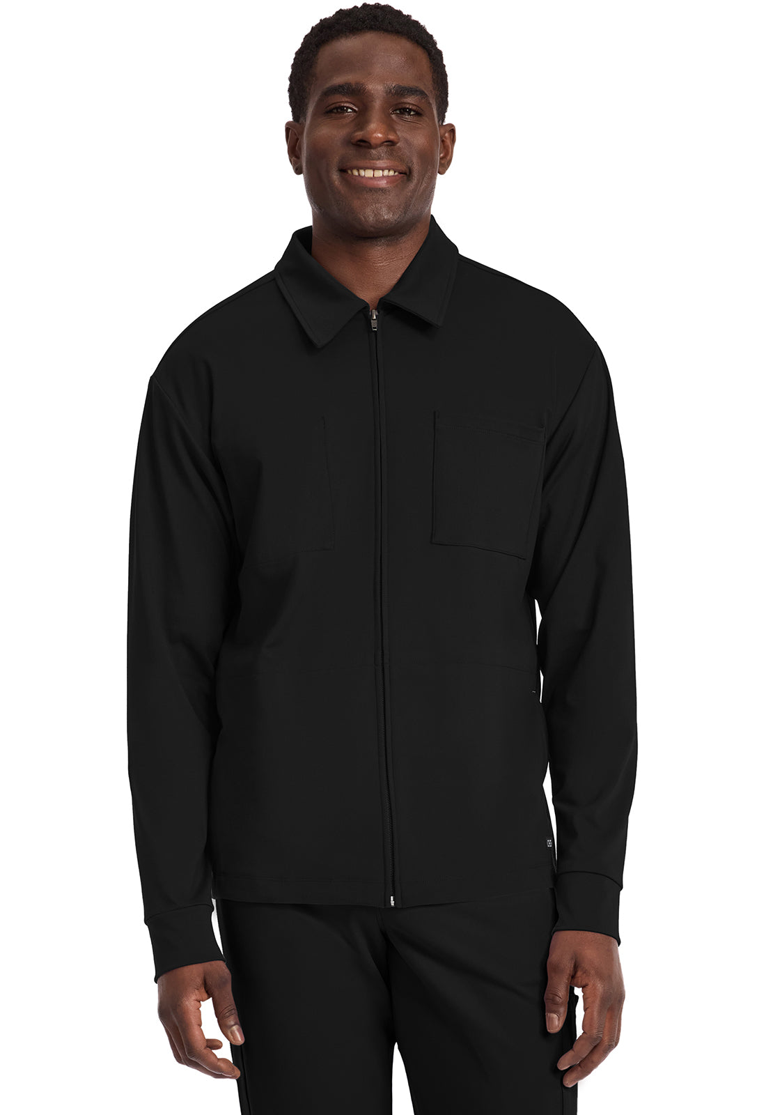 Achieve CK354 Men's Zip Up Warm Up Jacket Black Image 1