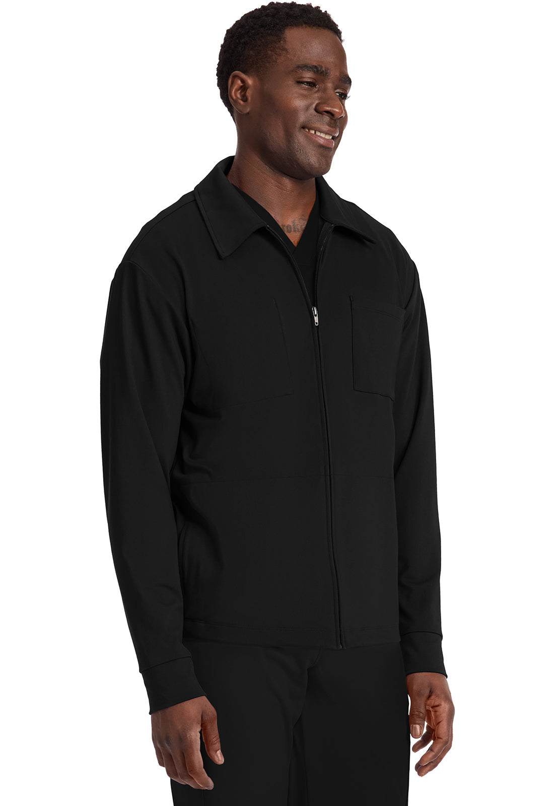 Achieve CK354 Men's Zip-Up Warm-Up Jacket Black Image