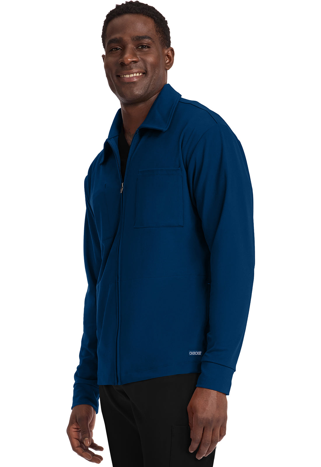 Achieve CK354 Men's Zip Up Warm Up Jacket Navy Image 3