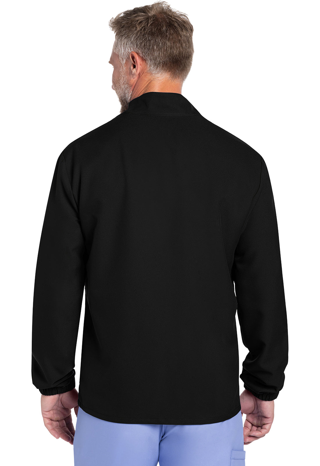 Originals Ultra CK359A Men's Zip Front Jacket Black Model Image Back | Cherokee