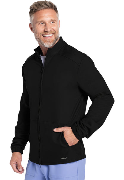 Originals Ultra CK359A Men's Zip Front Jacket Black Model Image Right Side | Cherokee