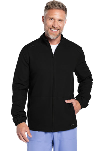 Originals Ultra CK359A Men's Zip Front Jacket Black Model Image Left Side | Cherokee