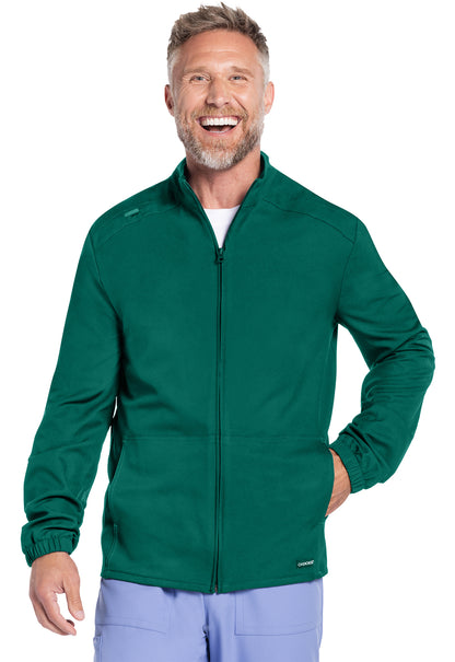 Originals Ultra CK359A Men's Zip Front Jacket Hunter Green Model Image Front | Cherokee