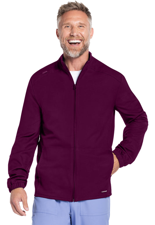 Originals Ultra CK359A Men's Zip Front Jacket Wine Model Image Front | Cherokee