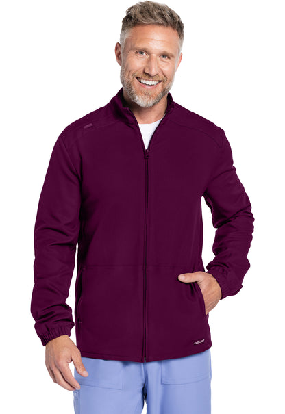 Originals Ultra CK359A Men's Zip Front Jacket Wine Model Image Left Side | Cherokee