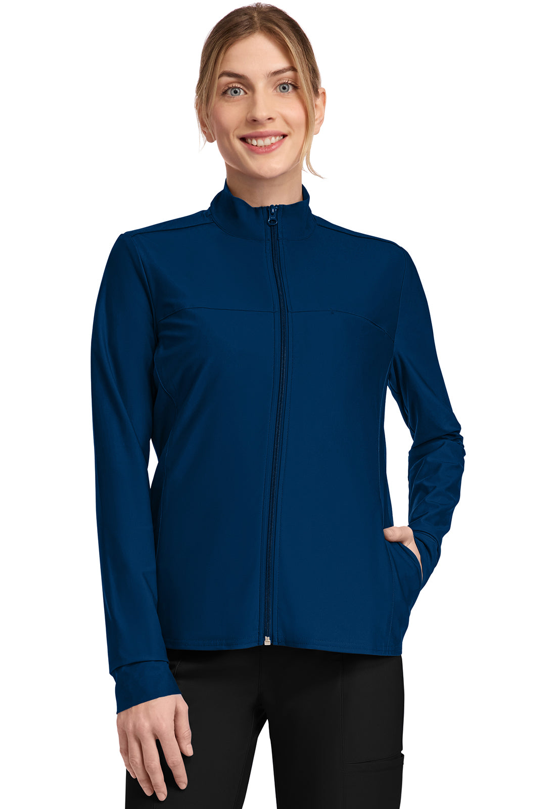 Form CK381 Women's 3-Pocket Warm-up Jacket Navy Image