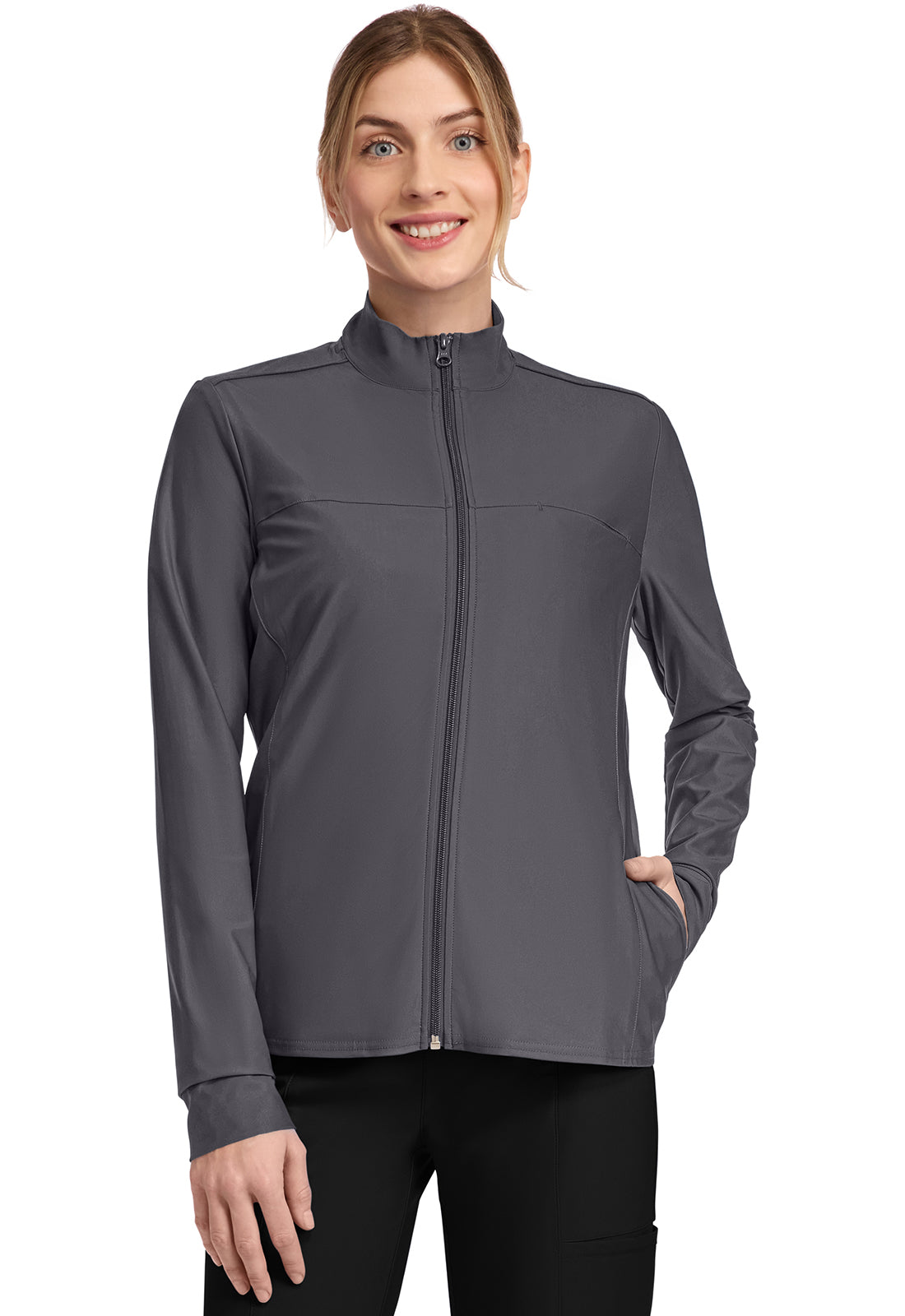 Form CK381 Women's 3-Pocket Warm-up Jacket Pewter Image
