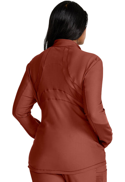 Form CK390 Zip Front Jacket MASALA Model Image Back | Cherokee