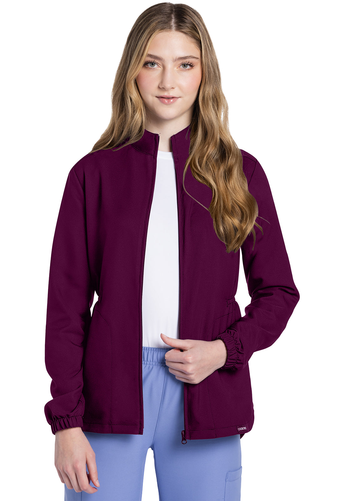 Originals Ultra CK391A Zip Front Anorak Jacket Wine Model Image Left Side | Cherokee