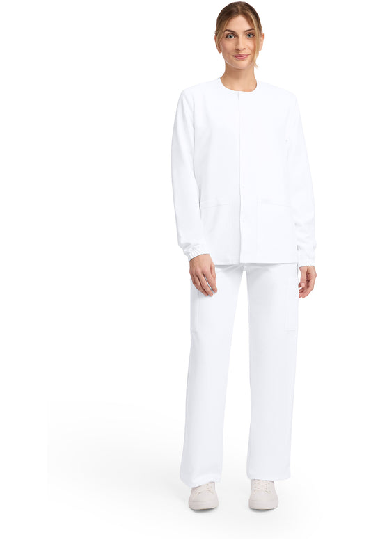 Workwear Originals Ultra CK393A Unisex Unisex Snap Front Warm Up Jacket White