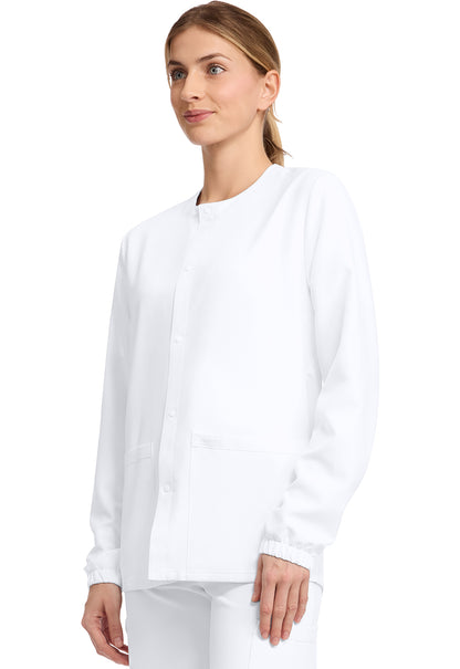 Originals Ultra CK393A Unisex Snap Front Warm Up Jacket White Image