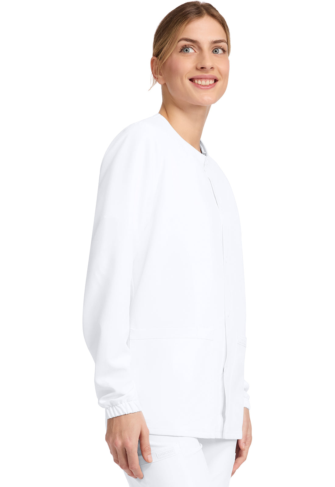Originals Ultra CK393A Unisex Snap Front Warm Up Jacket White Image