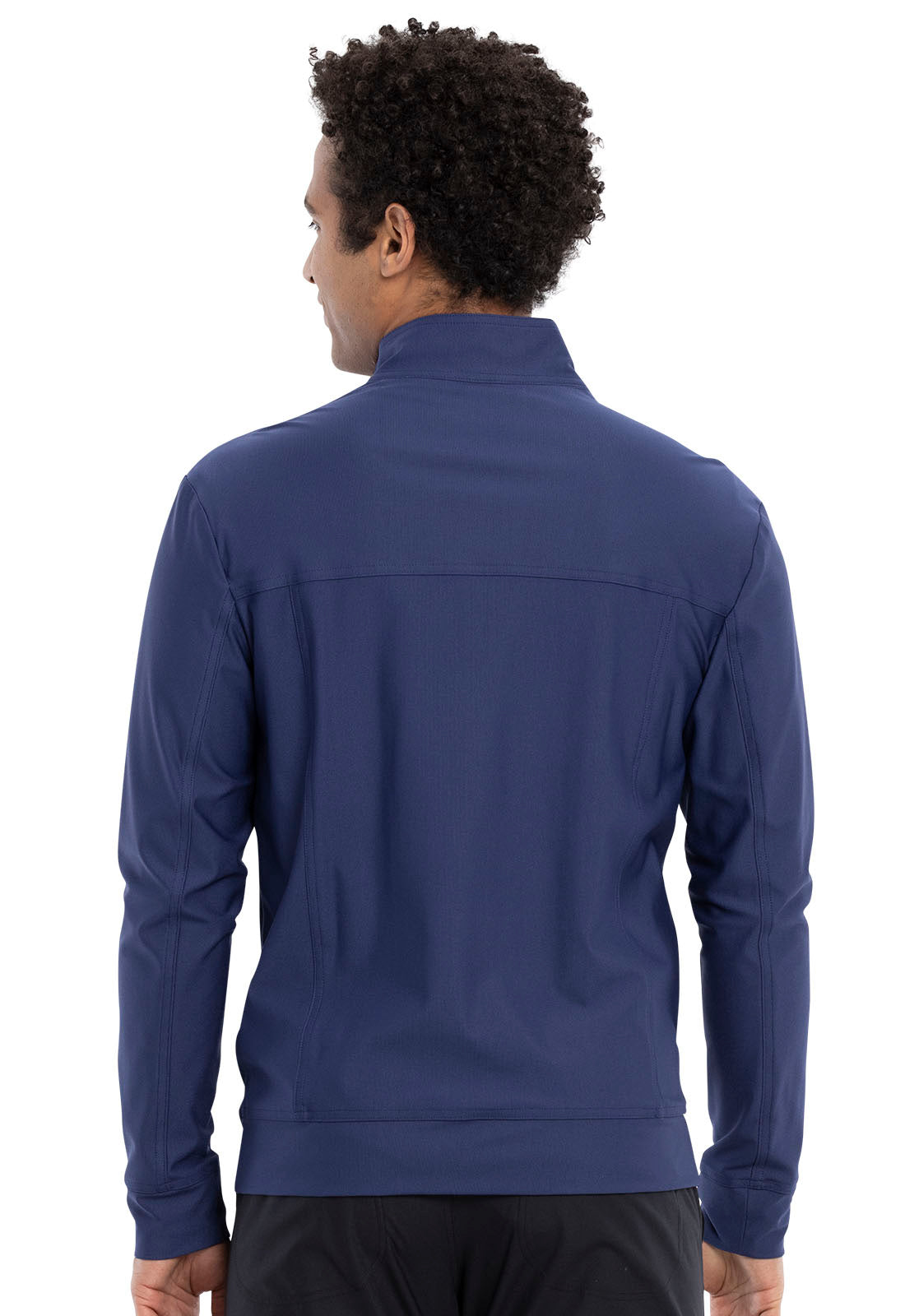 Form CK399 Men's Zip Front Jacket Navy Model Image Back | Cherokee