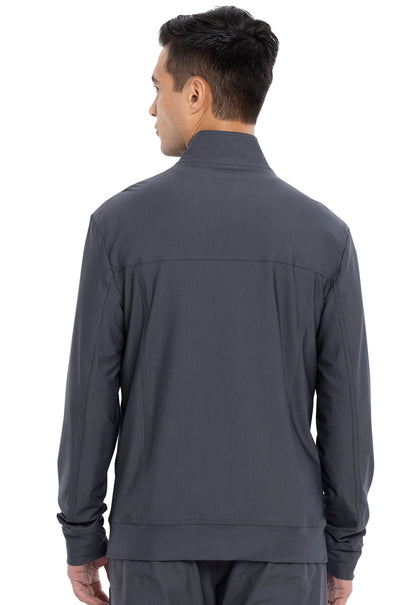 Form CK399 Men's Zip Front Jacket Pewter Model Image Back | Cherokee