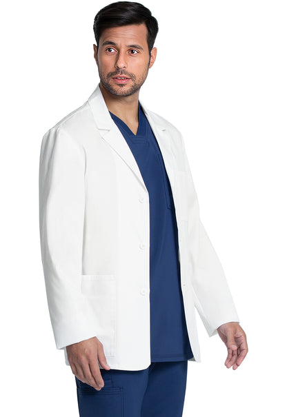 Project Lab by Cherokee CK401 30" Men's Consultation Coat White Model Image Left Side | Cherokee