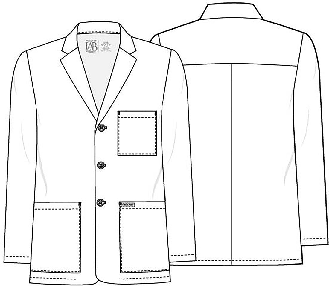 Project Lab CK401 Men's 30" Men's Consultation Coat White