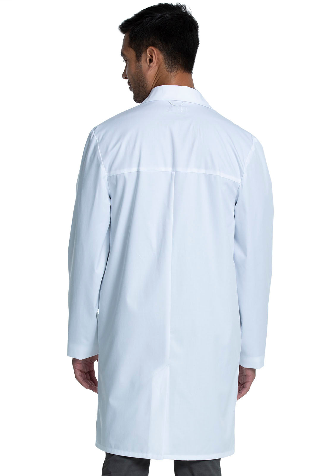 Project Lab by Cherokee CK412 Tall 40" Men's Lab Coat White Model Image Back | Cherokee