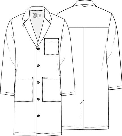 Project Lab CK412 Men's 38" Men's Lab Coat White