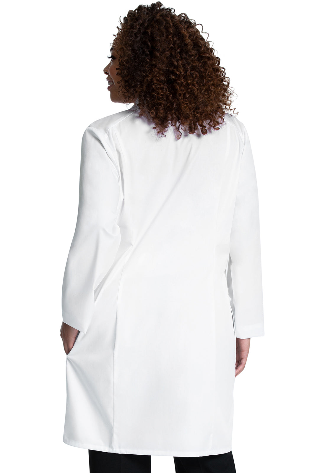 Project Lab by Cherokee CK421 37" Lab Coat White Model Image Back | Cherokee