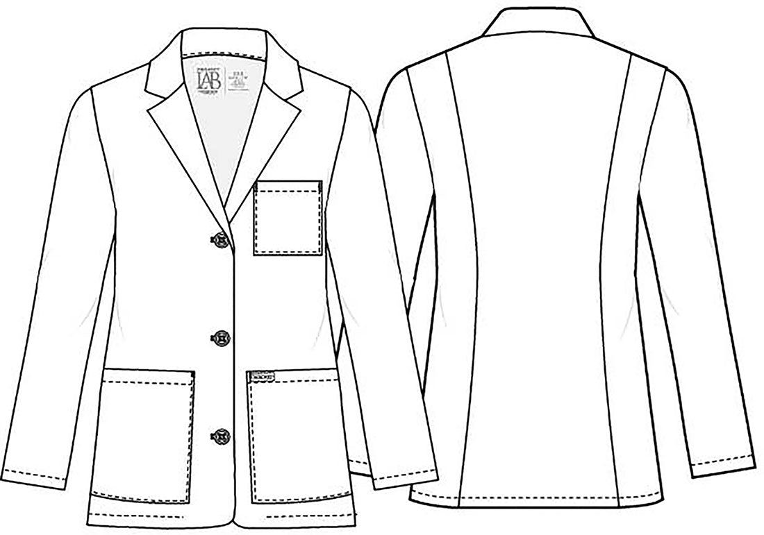 Project Lab CK451 Women's 28" Consultation Coat White