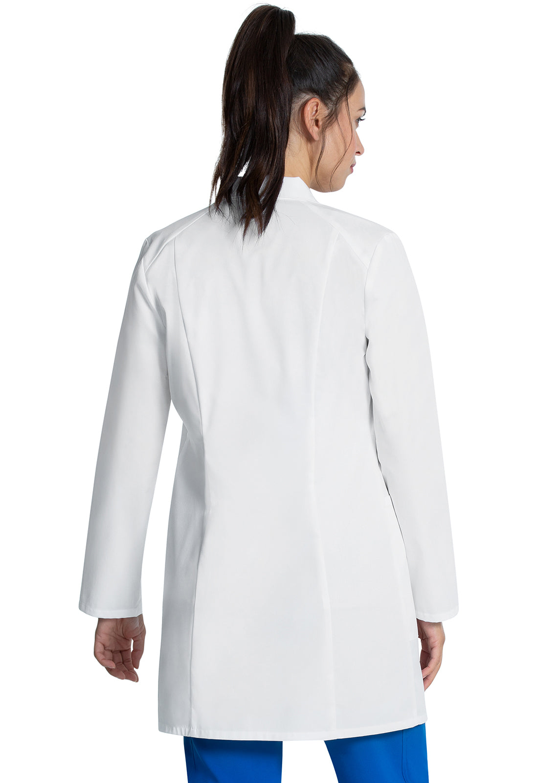 Project Lab by Cherokee CK452 33" Lab Coat White Model Image Back | Cherokee