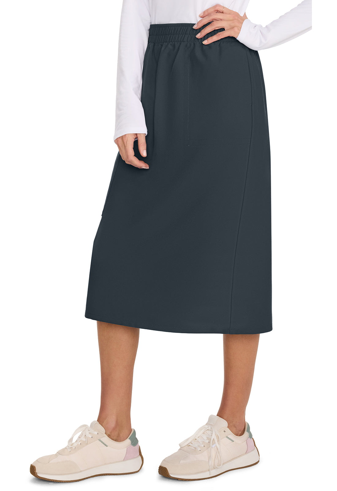 Workwear Originals Ultra CK563A Women's Elastic Waist Scrub Skirts Pewter