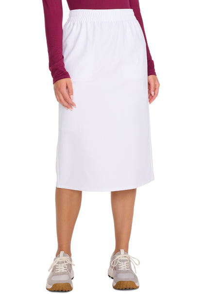 Originals Ultra CK563A Women's Elastic Waist Skirt White Model Image Front | Cherokee