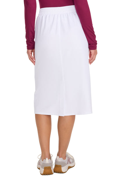 Originals Ultra CK563A Women's Elastic Waist Skirt White Model Image Back | Cherokee