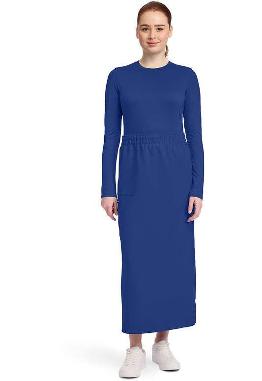 Workwear Originals Ultra CK564A Women's 3-Pocket Elastic Waist Scrub Skirts Royal