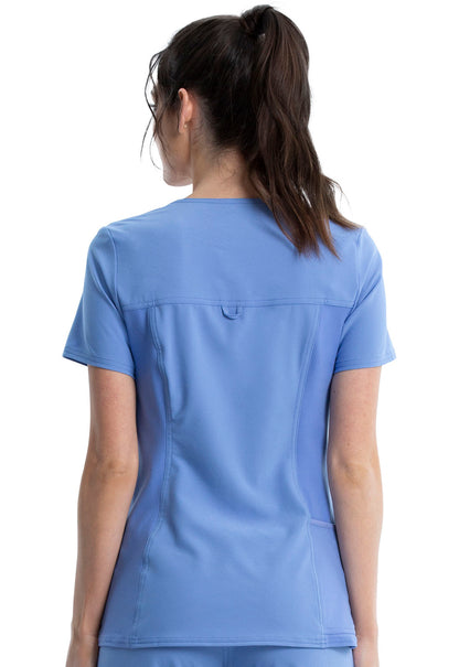 iFlex CK605 V-Neck Top Ciel Model Image Back | Cherokee