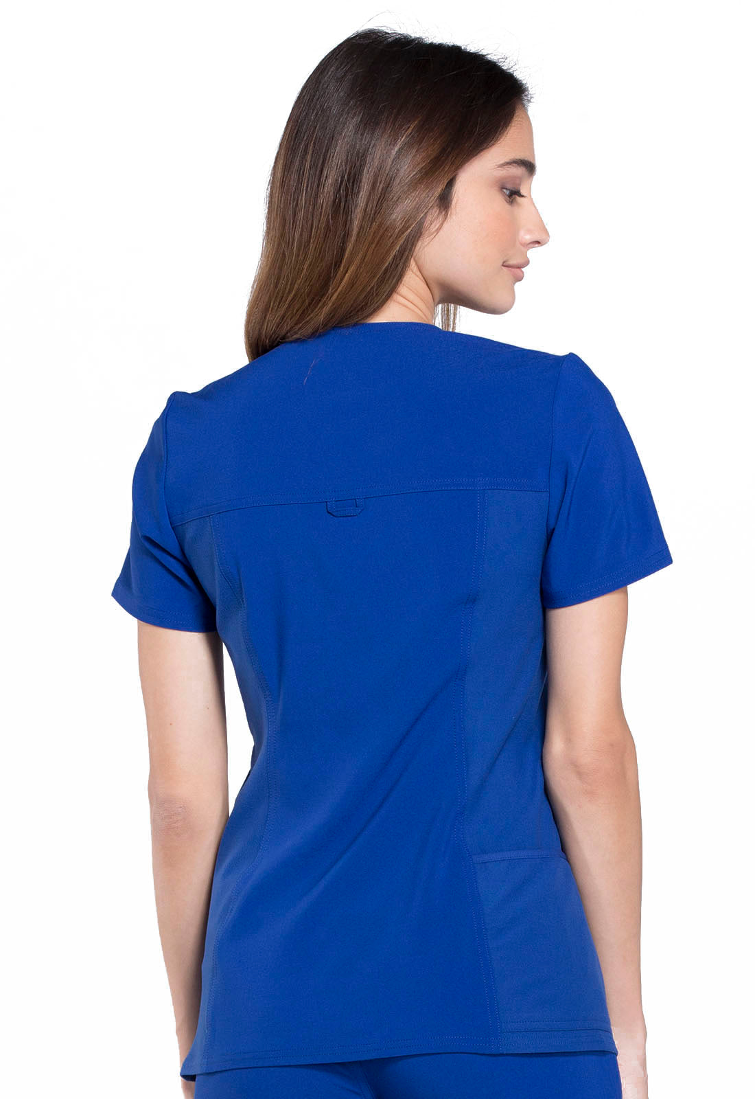 iFlex CK605 V-Neck Top Galaxy Blue Model Image Back | Cherokee