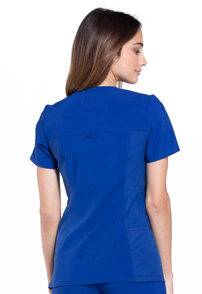 iFlex CK605 V-Neck Top Galaxy Blue Model Image Back | Cherokee