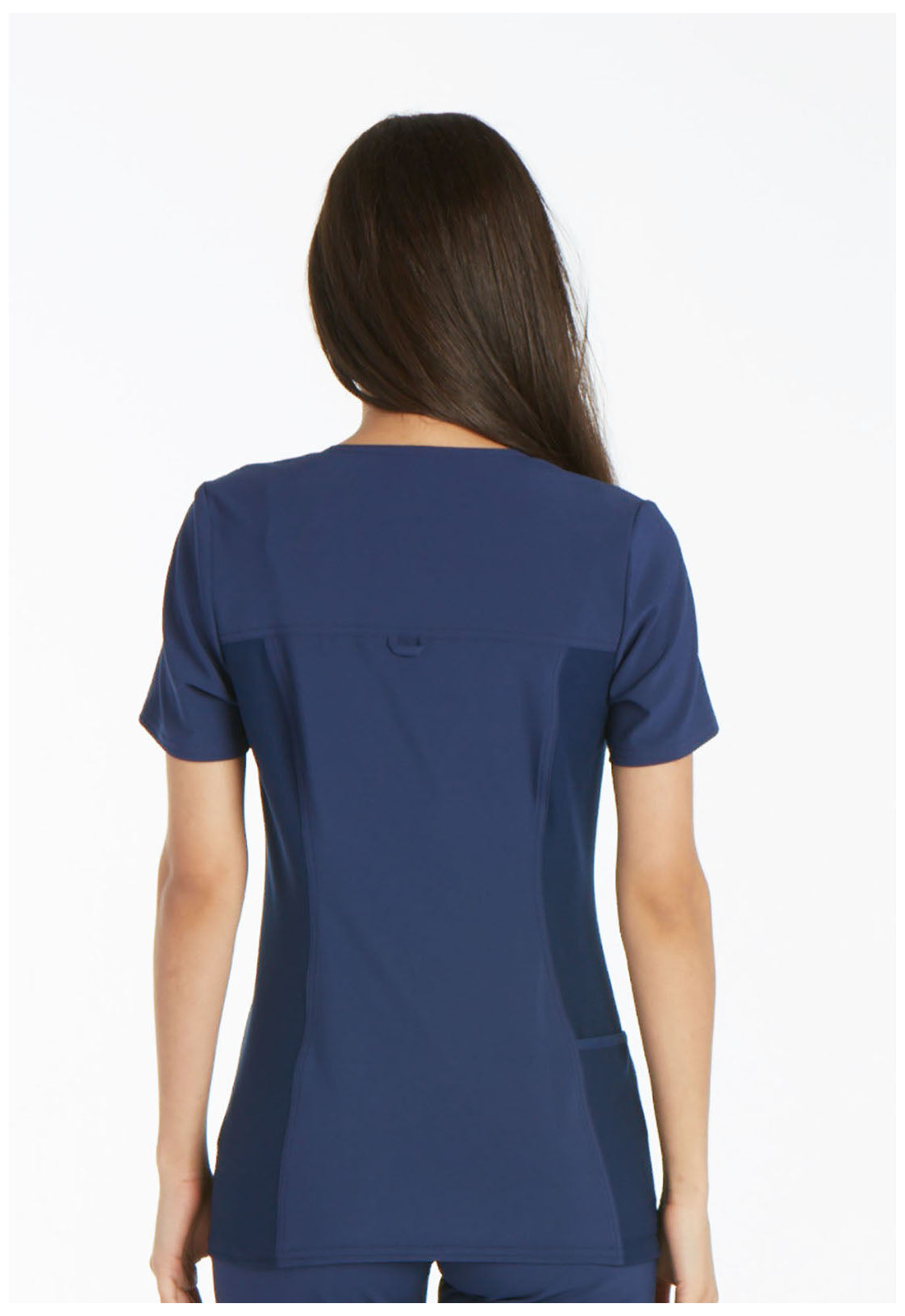 iFlex CK605 V-Neck Top Navy Model Image Back | Cherokee