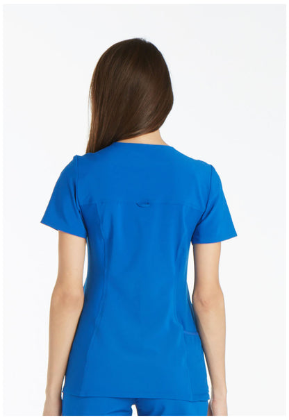 iFlex CK605 V-Neck Top Royal Model Image Back | Cherokee