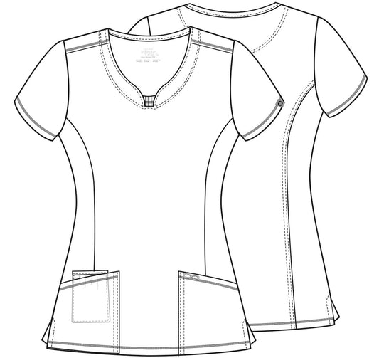 Prints CK609 Round Print Neck Top Leopard Blur