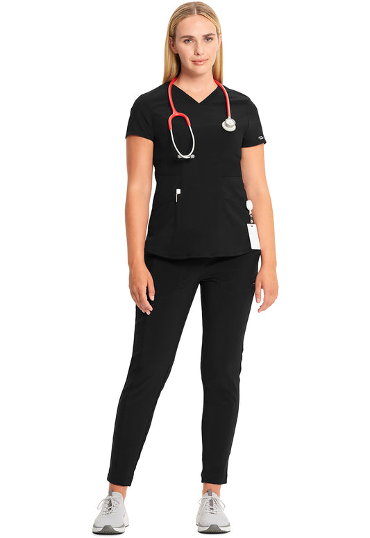Infinity CK623A Women's V-Neck Scrub Top Black