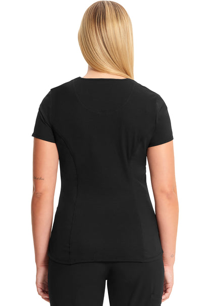 Classics CK623A V-Neck Top Black Model Image Back | Infinity