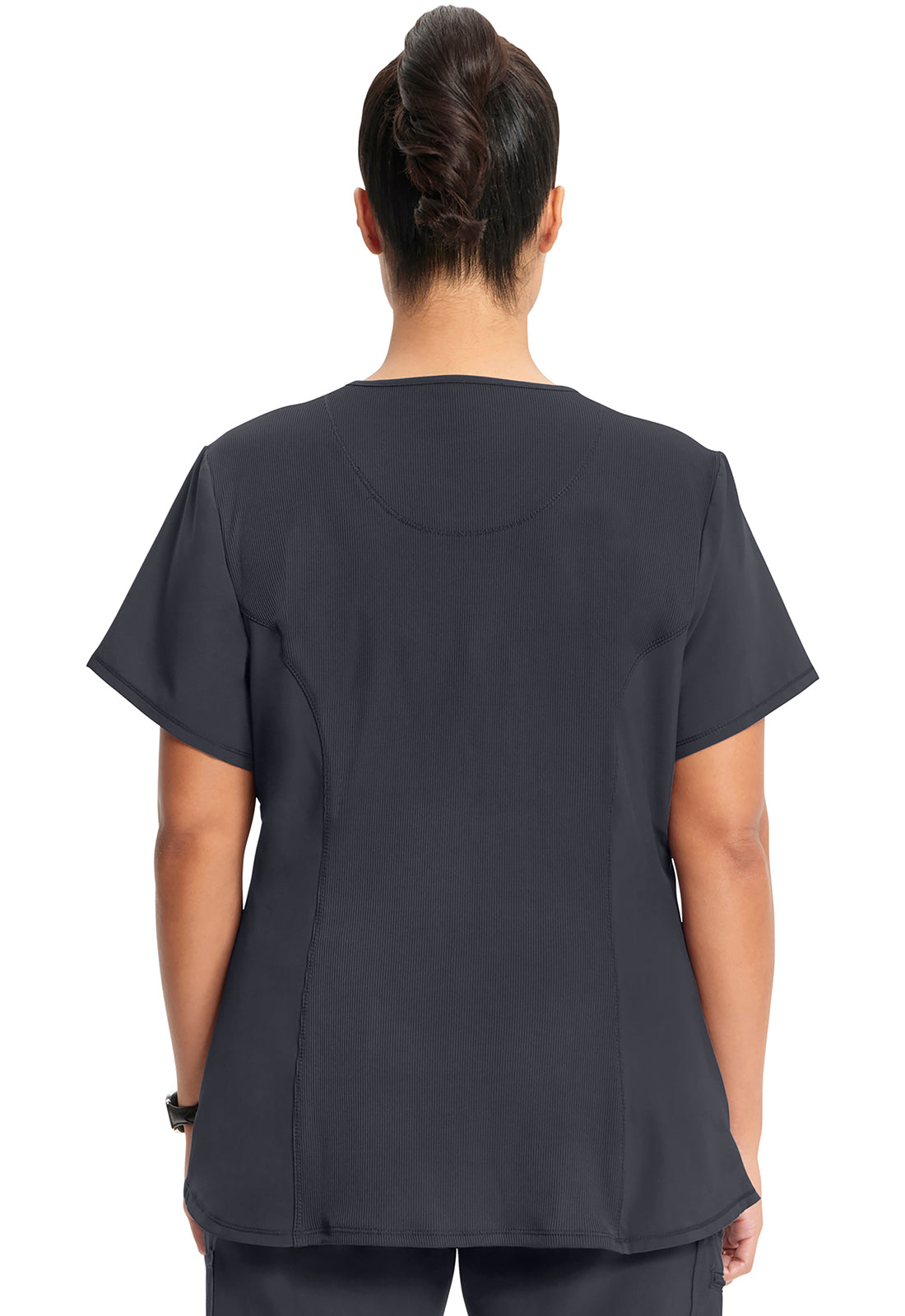 Classics CK623A V-Neck Top Pewter Model Image Back | Infinity