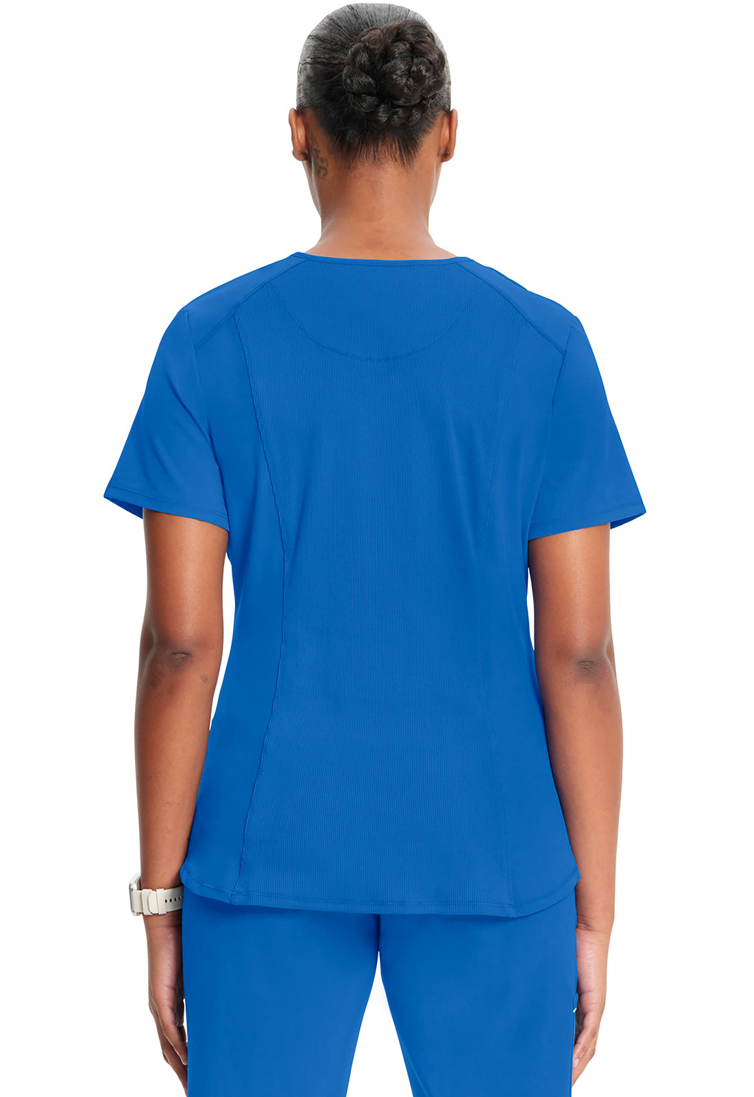 Classics CK687A Tuckable V-Neck Top Royal Model Image Back | Infinity