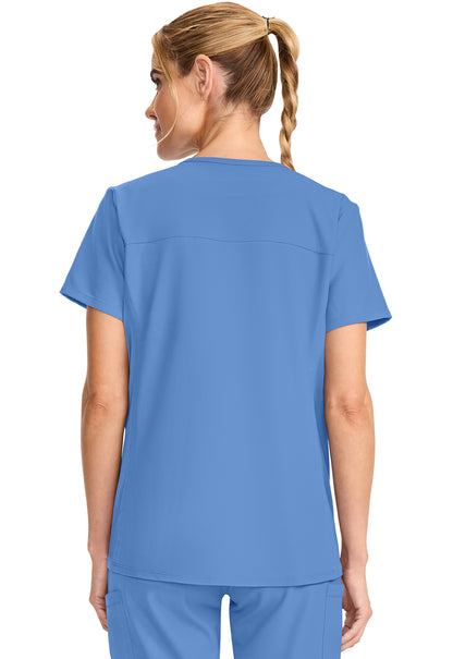 Originals Ultra CK701A Maternity Mock Wrap V-Neck Top Ciel Blue Image