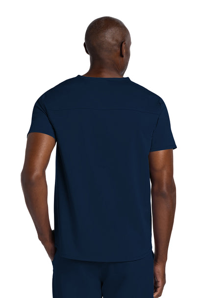 Atmos CK719A Men's V-Neck Top Navy Model Image Back | Cherokee