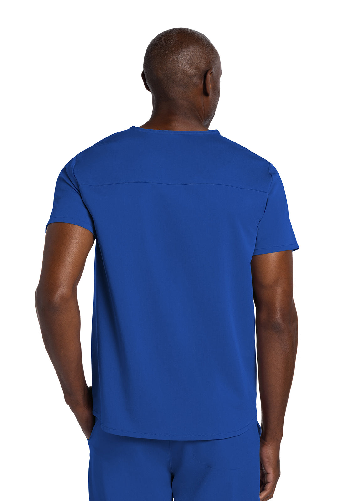 Atmos CK719A Men's V-Neck Top Royal Model Image Back | Cherokee