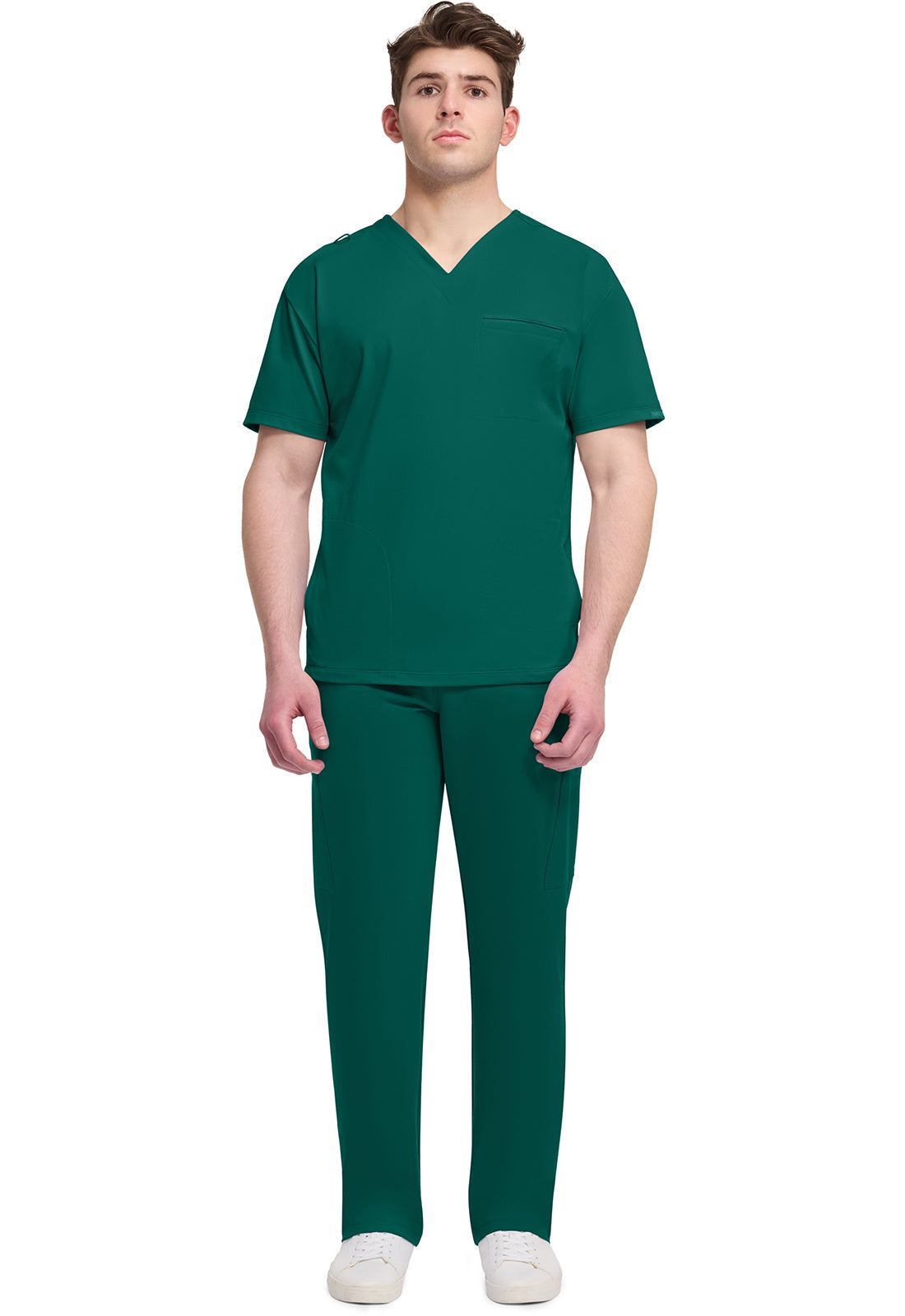 Achieve CK729 Men's 3-Pocket V-Neck Top Hunter Image