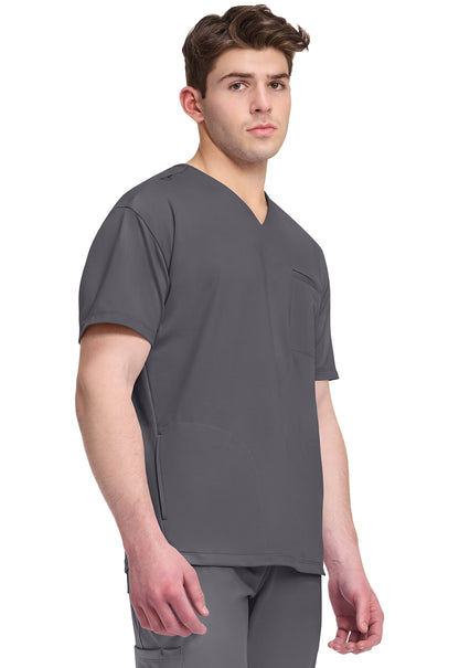 Achieve CK729 Men's 3-Pocket V-Neck Top Pewter Image