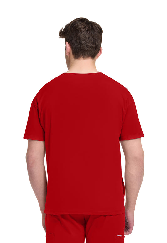 Achieve CK729 Men's 3-Pocket V-Neck Top Red Image